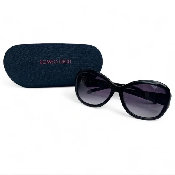 YTK Romeo Gigli Italian designer sunglasses Black Butterfly - Picture 6 of 8